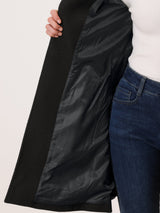 Płaszcz Damski Zimowy z Kapturem i Zapięciem na Kołki | Klasyczny Płaszcz