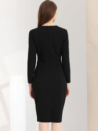 Elegancka Sukienka Ołówkowa z Baskinką | Sukienka Biuro–Elegancja