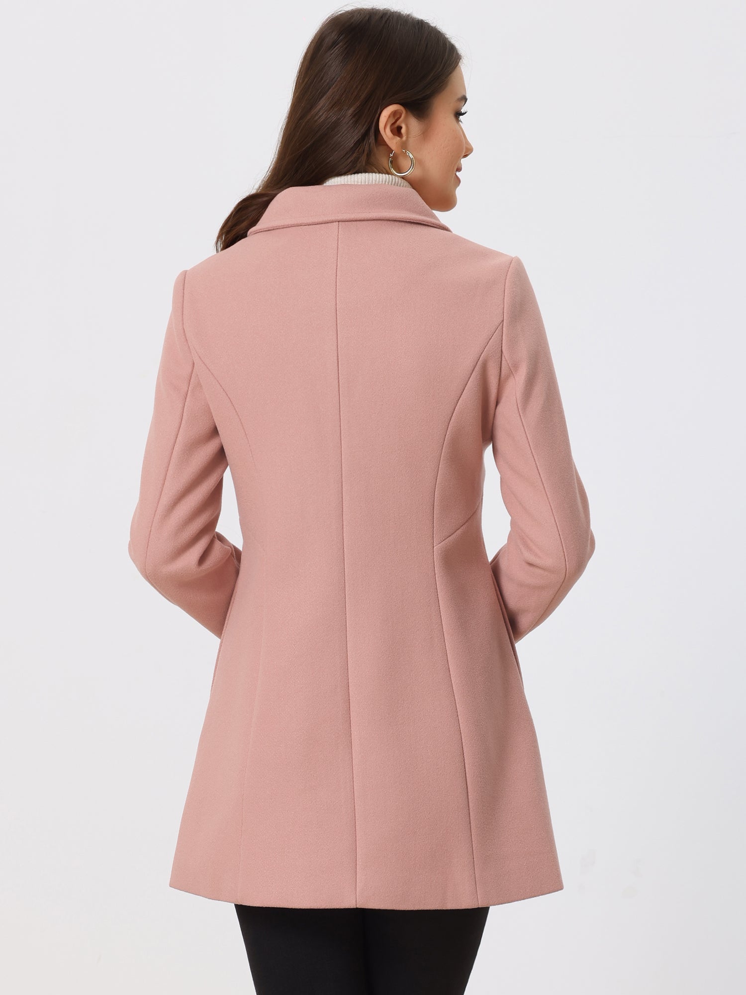 Płaszcz Damski Dwurzędowy z Kołnierzem Piotruś Pan | Elegancki Trencz Damski