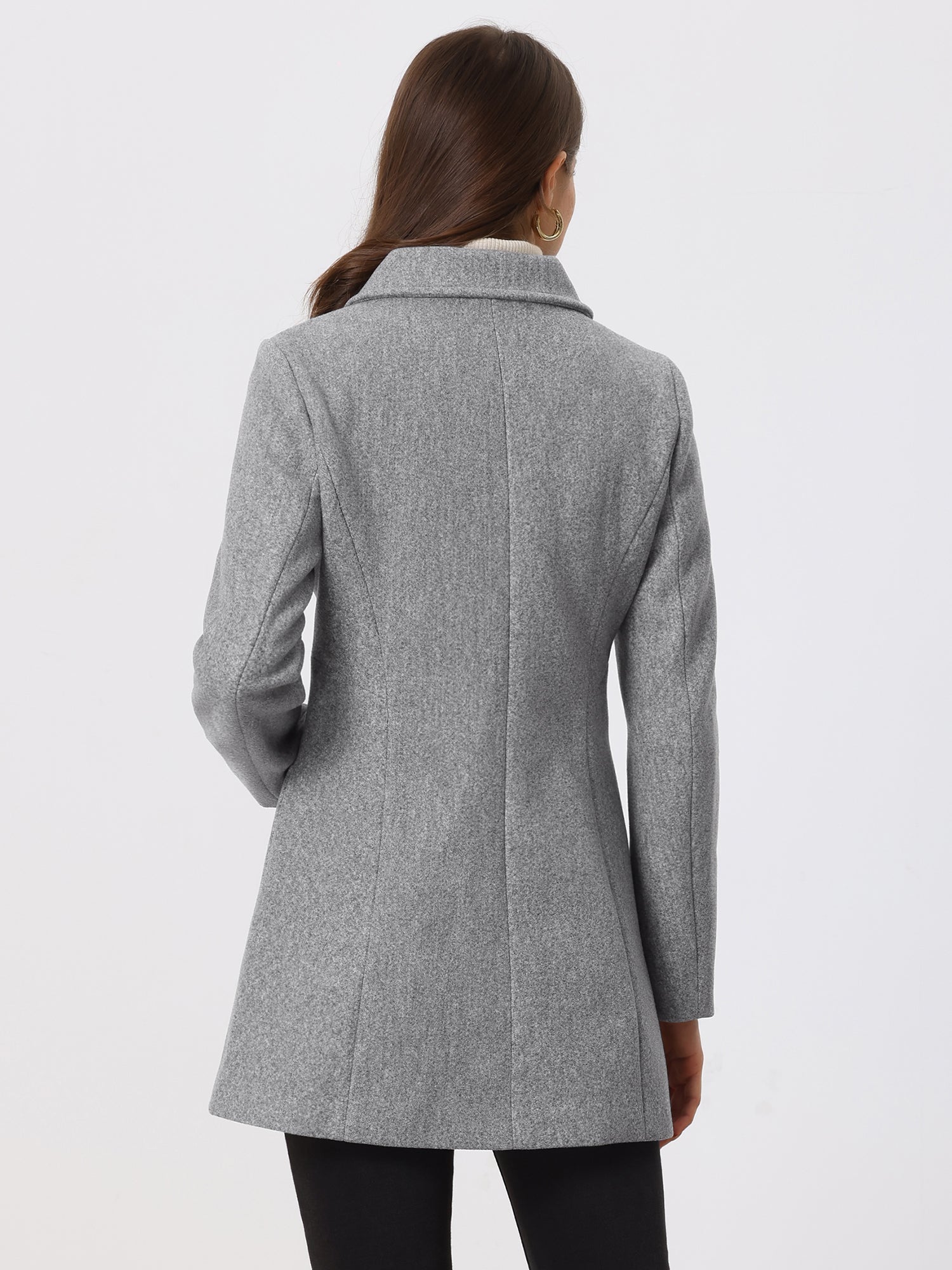 Płaszcz Damski Dwurzędowy z Kołnierzem Piotruś Pan | Elegancki Trencz Damski