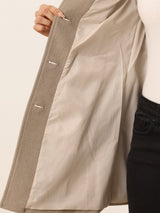 Damski Płaszcz Jednorzędowy o Długim Kroju | Elegancki Płaszcz Damski