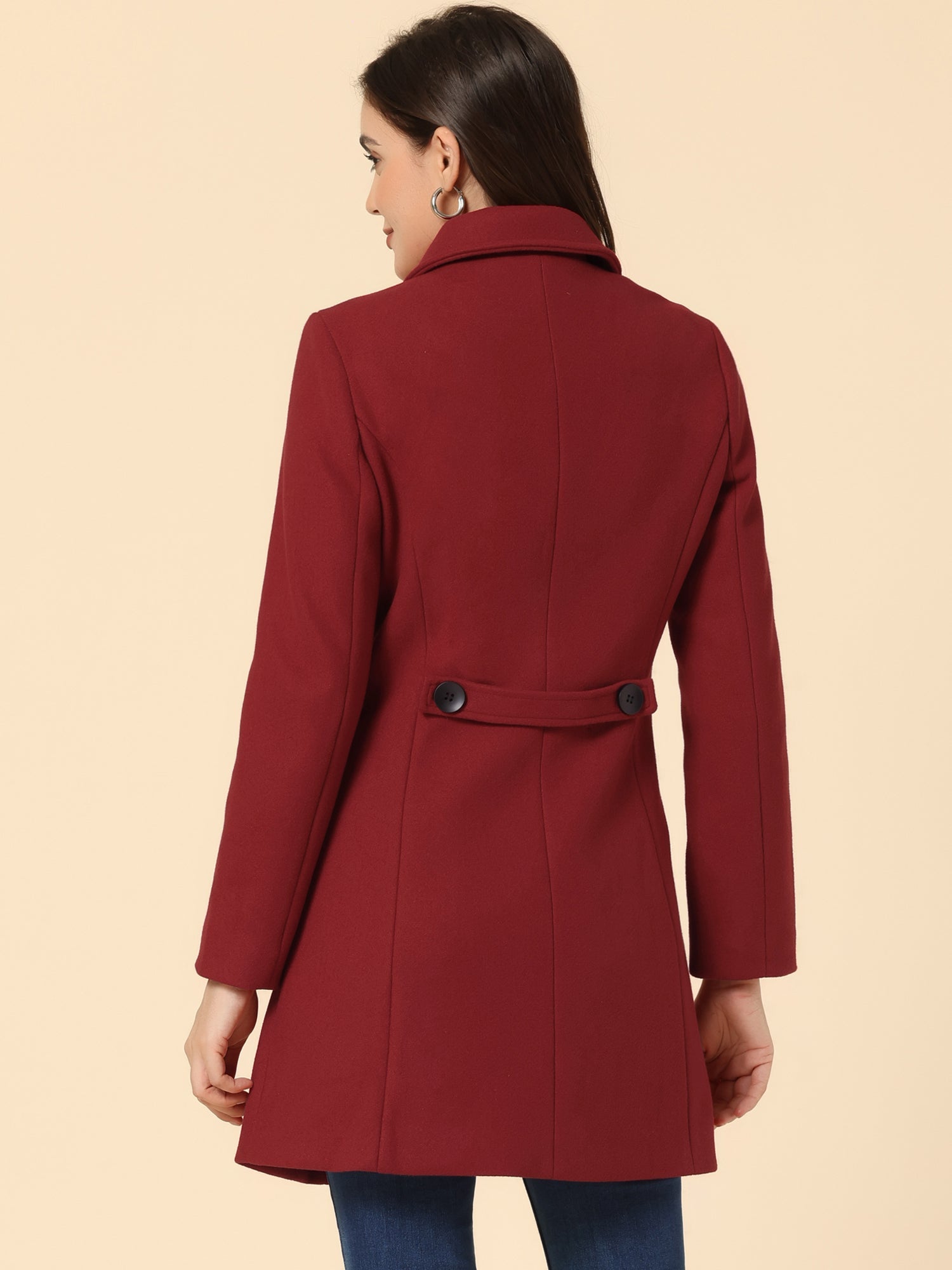 Damski Płaszcz Jednorzędowy o Długim Kroju | Elegancki Płaszcz Damski