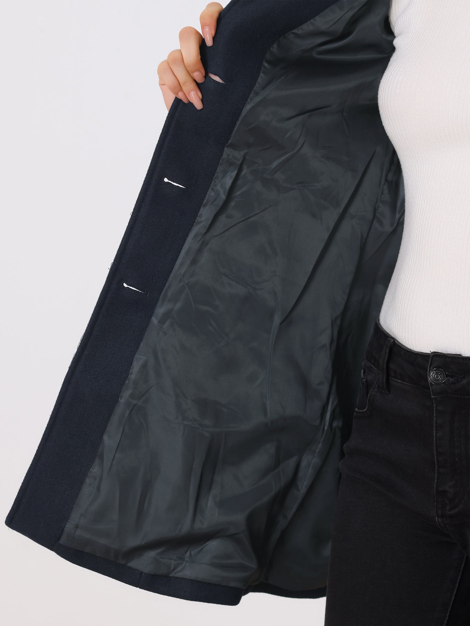 Damski Płaszcz Jednorzędowy o Długim Kroju | Elegancki Płaszcz Damski