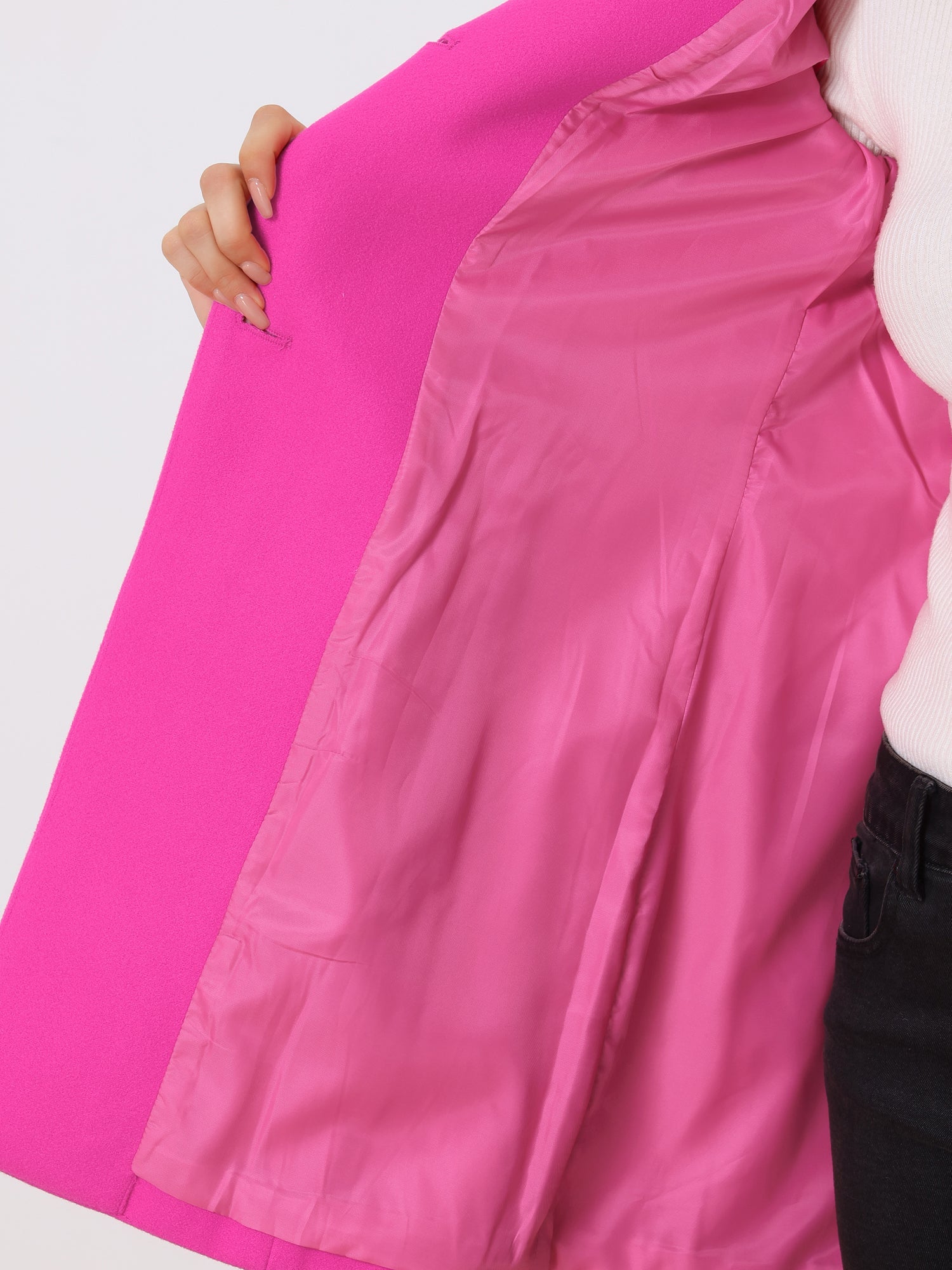 Płaszcz Damski Zimowy z Kołnierzem Stójką o Długim Kroju | Elegancki Płaszcz