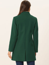 Płaszcz Damski Zimowy z Kołnierzem Stójką o Długim Kroju | Elegancki Płaszcz