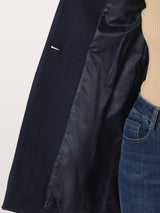 Płaszcz Damski Zimowy z Kołnierzem Stójką o Długim Kroju | Elegancki Płaszcz