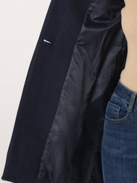 Płaszcz Damski Zimowy z Kołnierzem Stójką o Długim Kroju | Elegancki Płaszcz