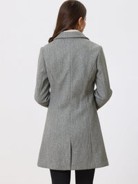 Płaszcz Damski Zimowy o Długim Kroju z Klapami | Elegancki Trencz Damski