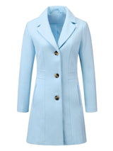 Płaszcz Damski Zimowy o Długim Kroju z Klapami | Elegancki Trencz Damski