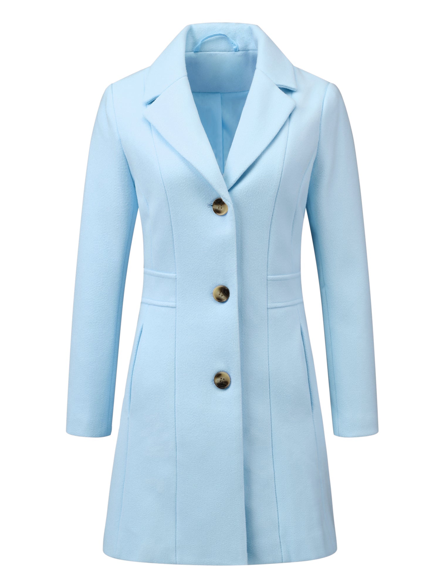 Płaszcz Damski Zimowy o Długim Kroju z Klapami | Elegancki Trencz Damski