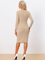 Elegancka Sukienka Ołówkowa z Baskinką | Sukienka Biuro–Elegancja