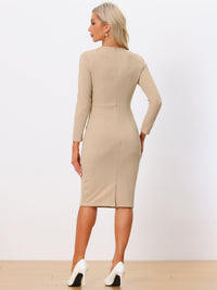 Elegancka Sukienka Ołówkowa z Baskinką | Sukienka Biuro–Elegancja
