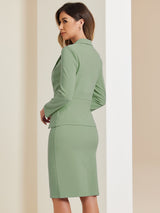 Damski Garnitur Dwuczęściowy Marynarka i Spódnica | Styl Biznesowy