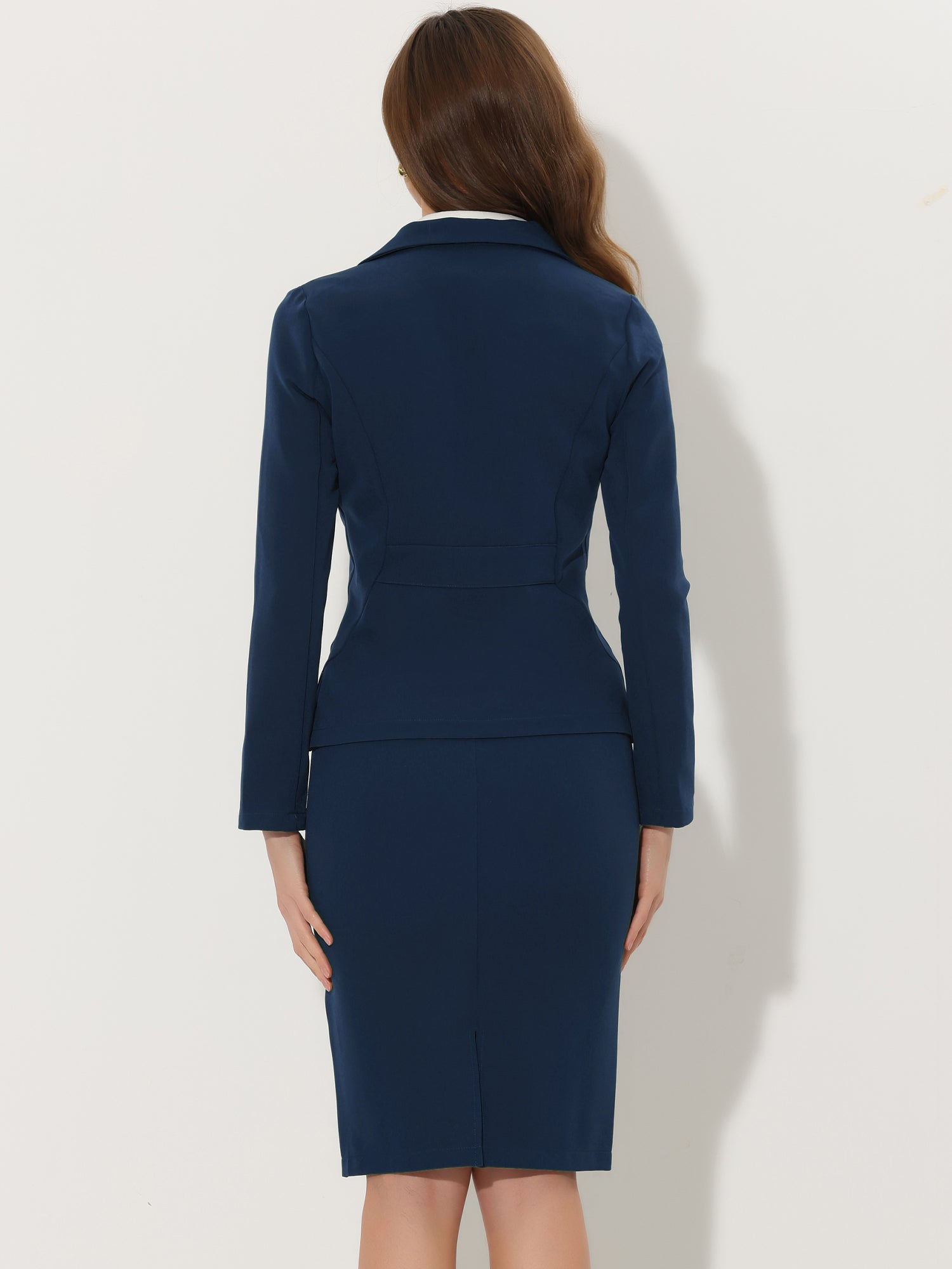 Damski Garnitur Dwuczęściowy Marynarka i Spódnica | Styl Biznesowy