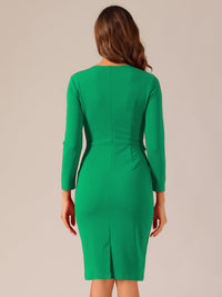 Elegancka Sukienka Ołówkowa z Baskinką | Sukienka Biuro–Elegancja