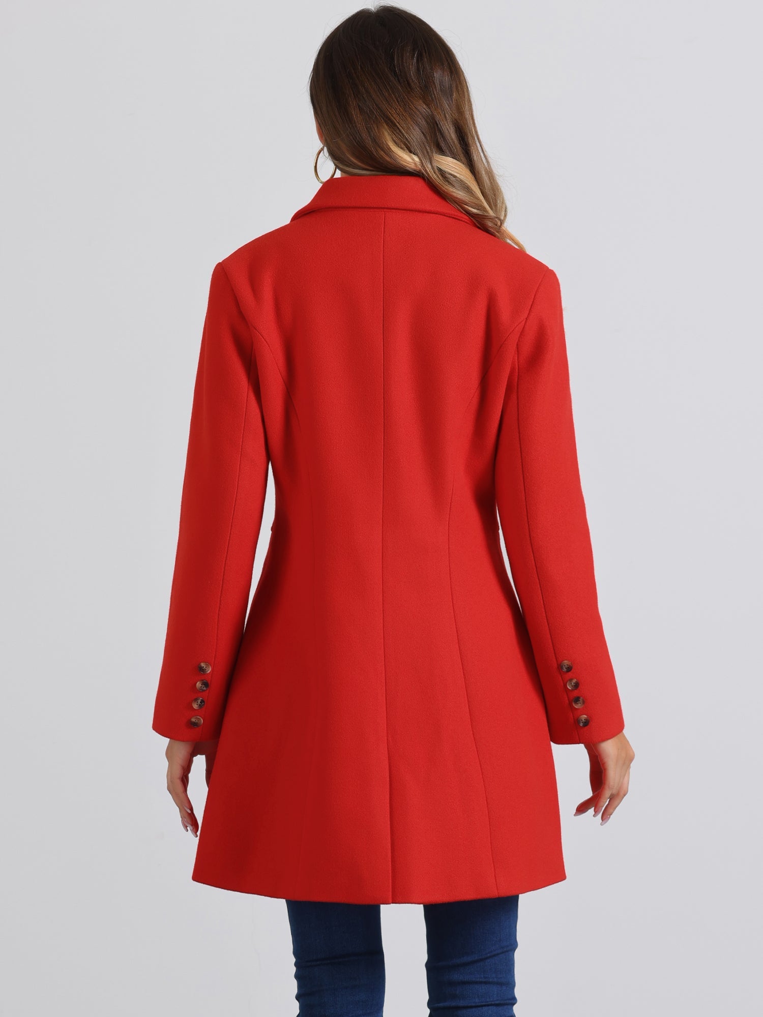 Płaszcz Damski Zimowy o Długim Kroju z Klapami | Elegancki Trencz Damski