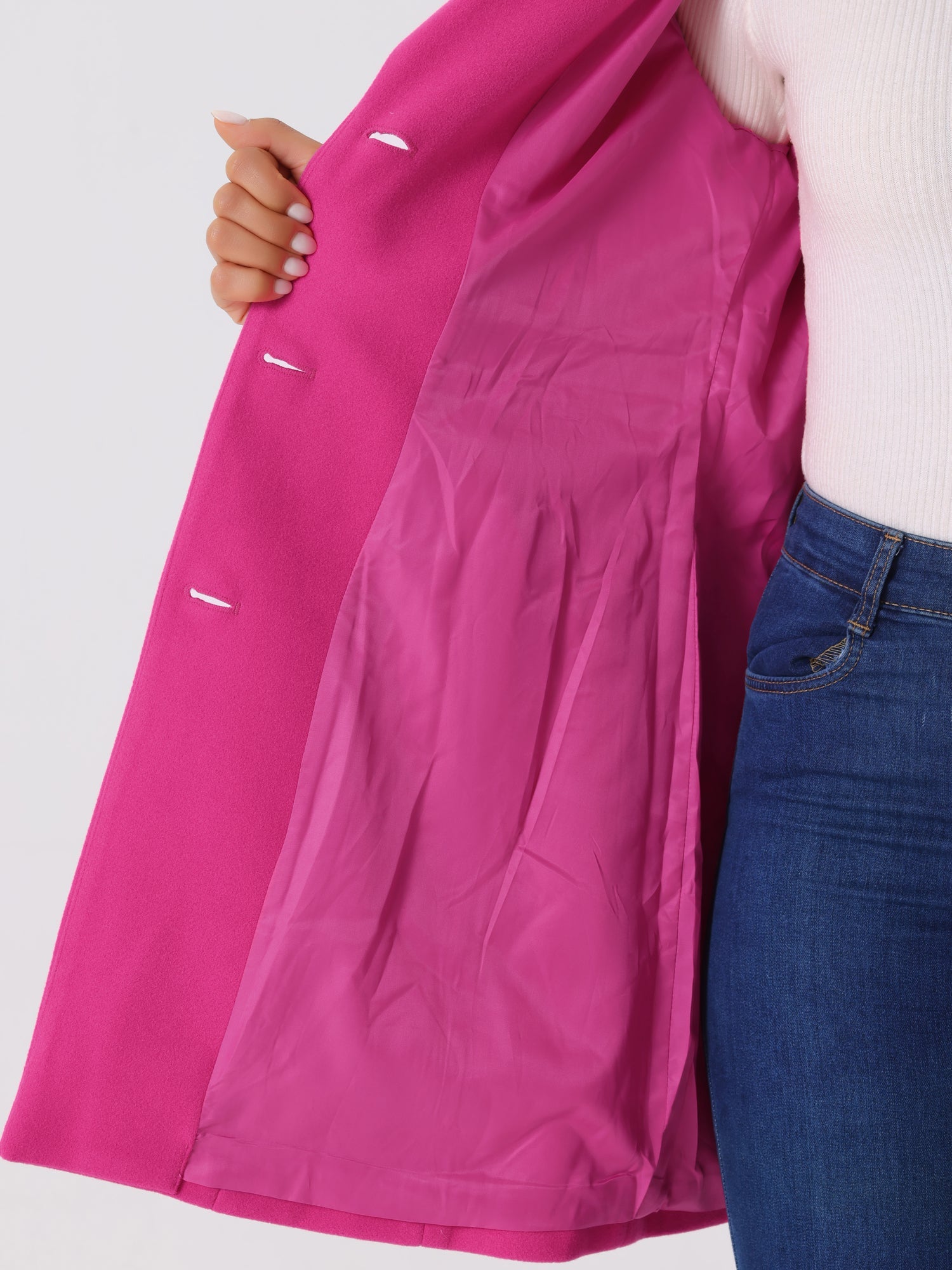 Płaszcz Damski Zimowy o Długim Kroju z Klapami | Elegancki Trencz Damski