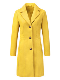 Płaszcz Damski Zimowy o Długim Kroju z Klapami | Elegancki Trencz Damski