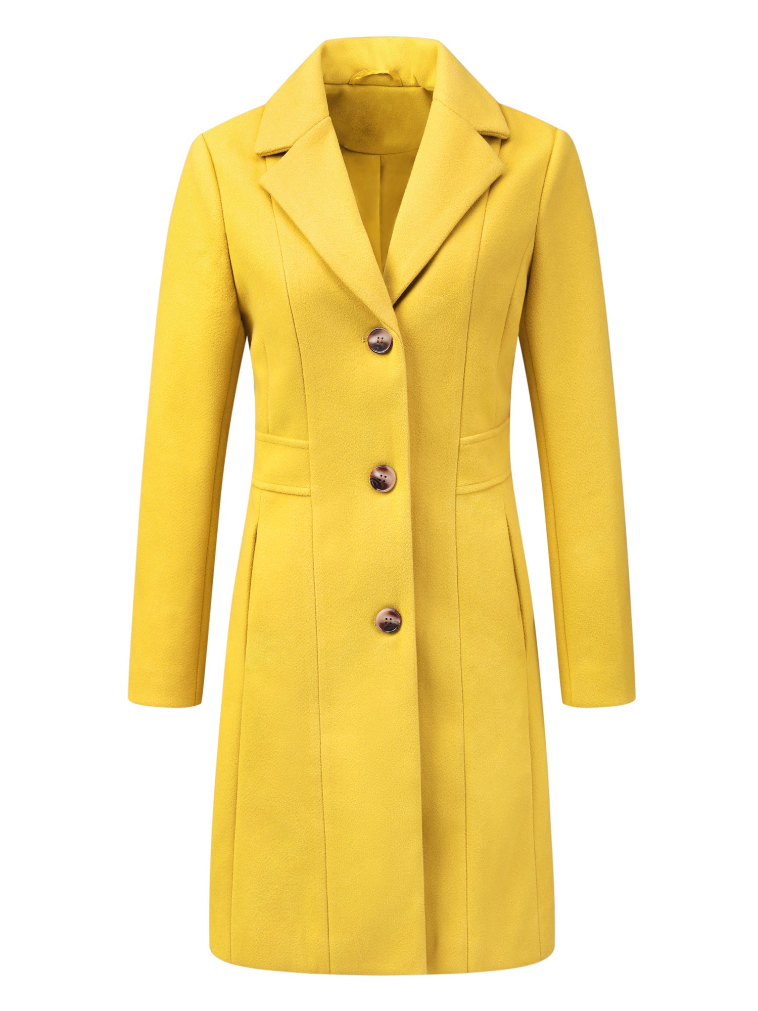 Płaszcz Damski Zimowy o Długim Kroju z Klapami | Elegancki Trencz Damski