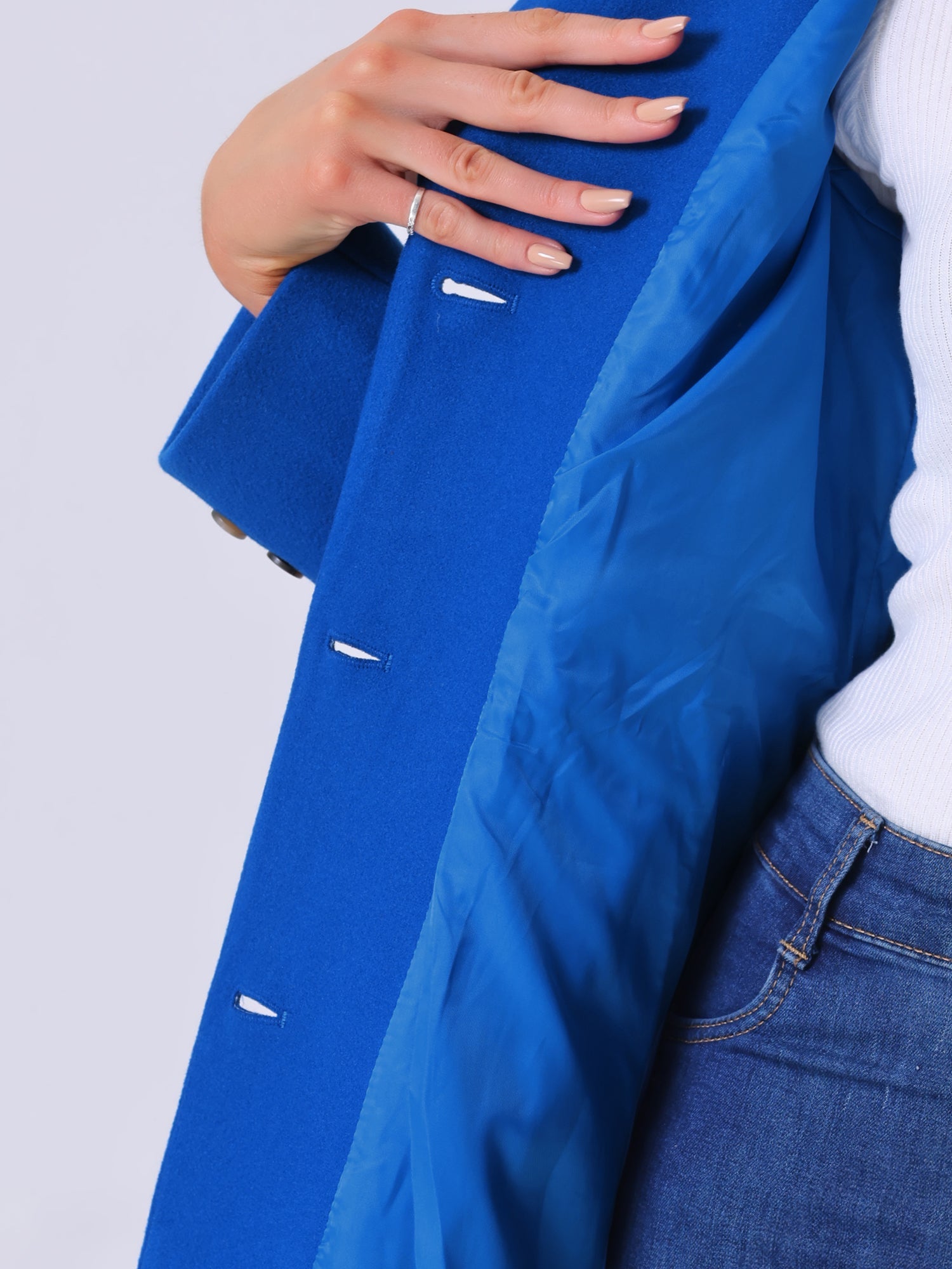 Płaszcz Damski Zimowy o Długim Kroju z Klapami | Elegancki Trencz Damski