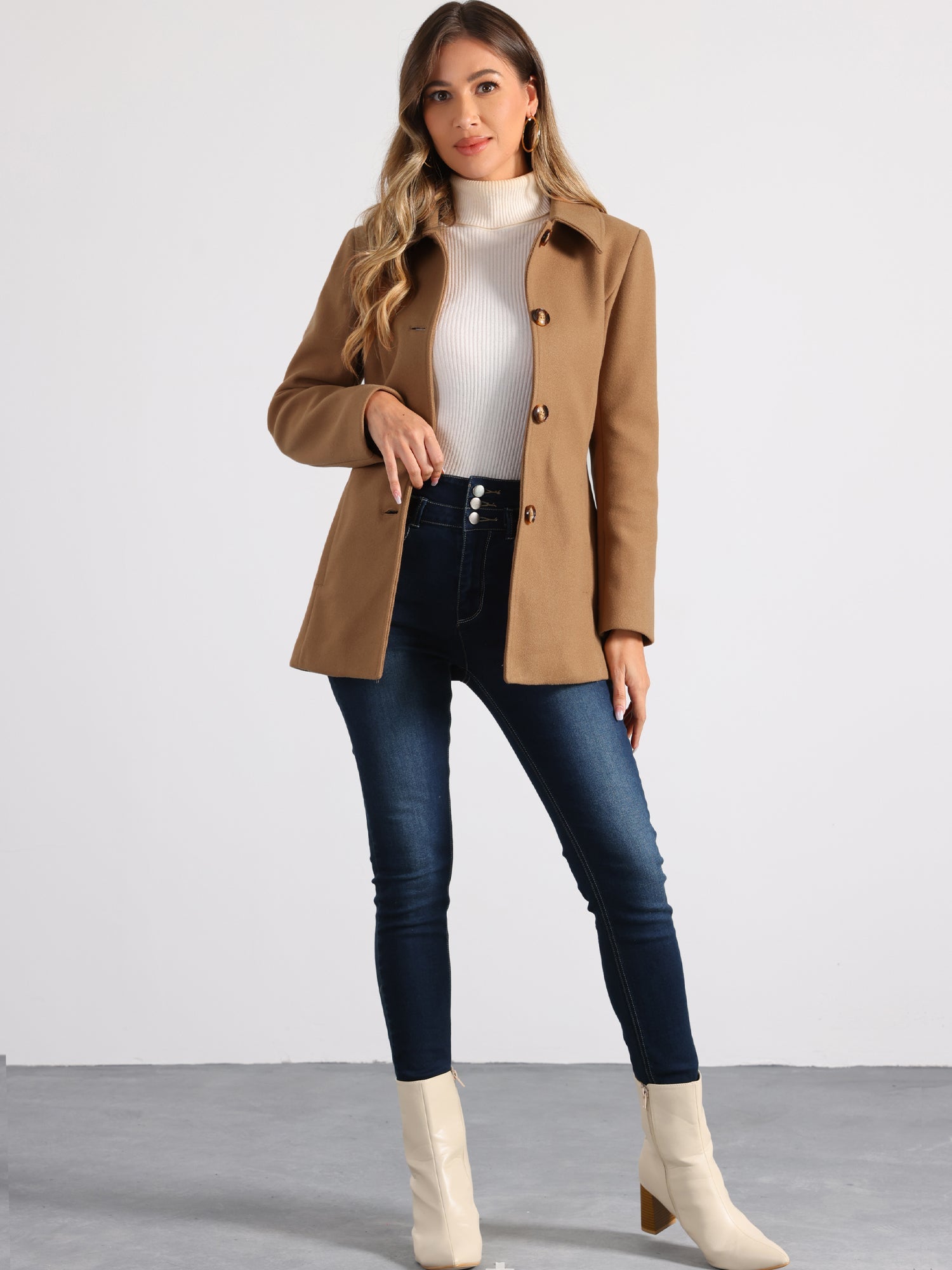 Płaszcz Damski Zimowy do Pracy o Klasycznym Kroju | Elegancki Trencz Damski