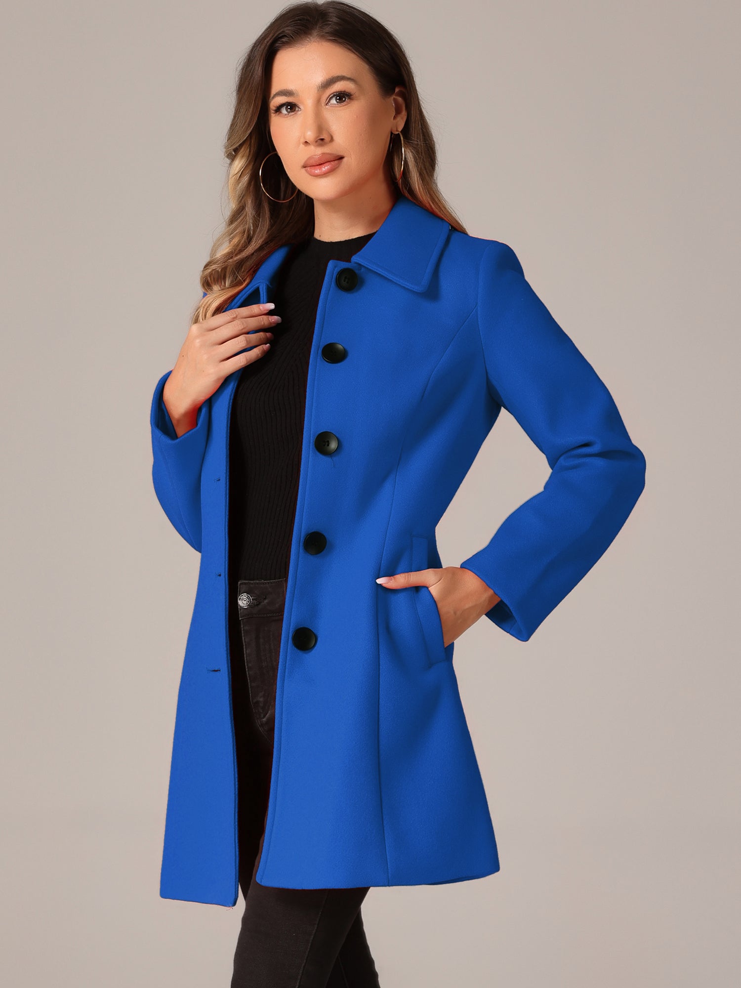 Damski Płaszcz Jednorzędowy o Długim Kroju | Elegancki Płaszcz Damski