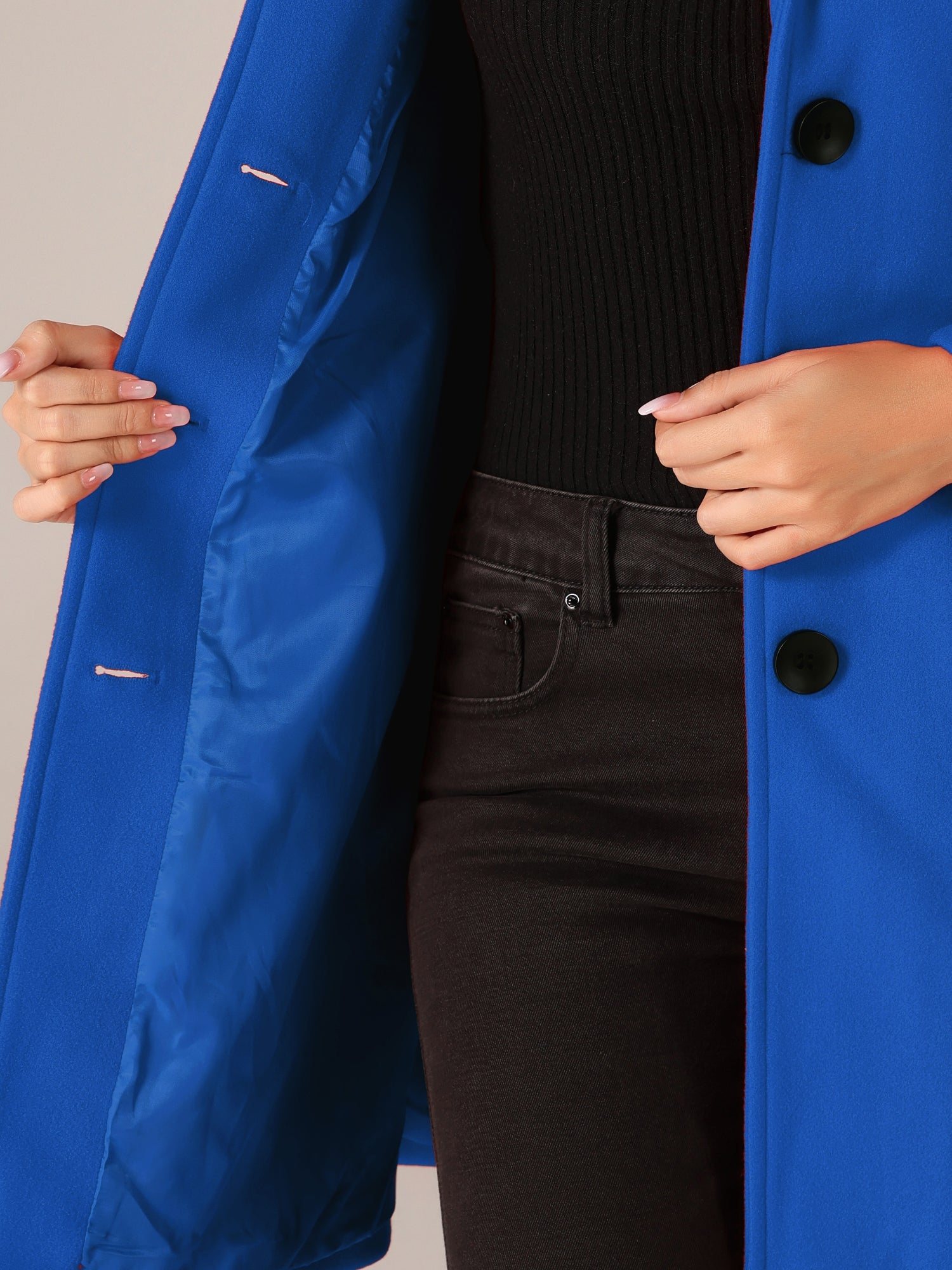 Damski Płaszcz Jednorzędowy o Długim Kroju | Elegancki Płaszcz Damski