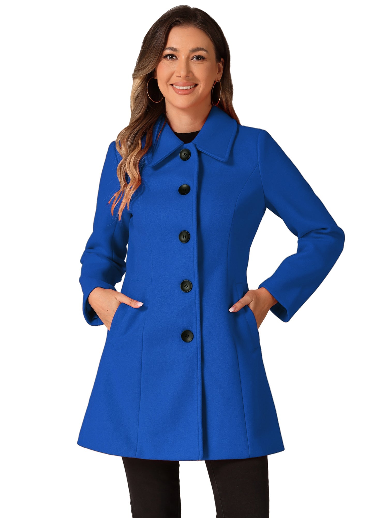 Damski Płaszcz Jednorzędowy o Długim Kroju | Elegancki Płaszcz Damski