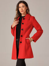 Damski Płaszcz Jednorzędowy o Długim Kroju | Elegancki Płaszcz Damski