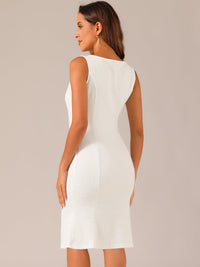 Elegancka Damska Sukienka Midi w Kratę | Bez Rękawów z Fiszbinką