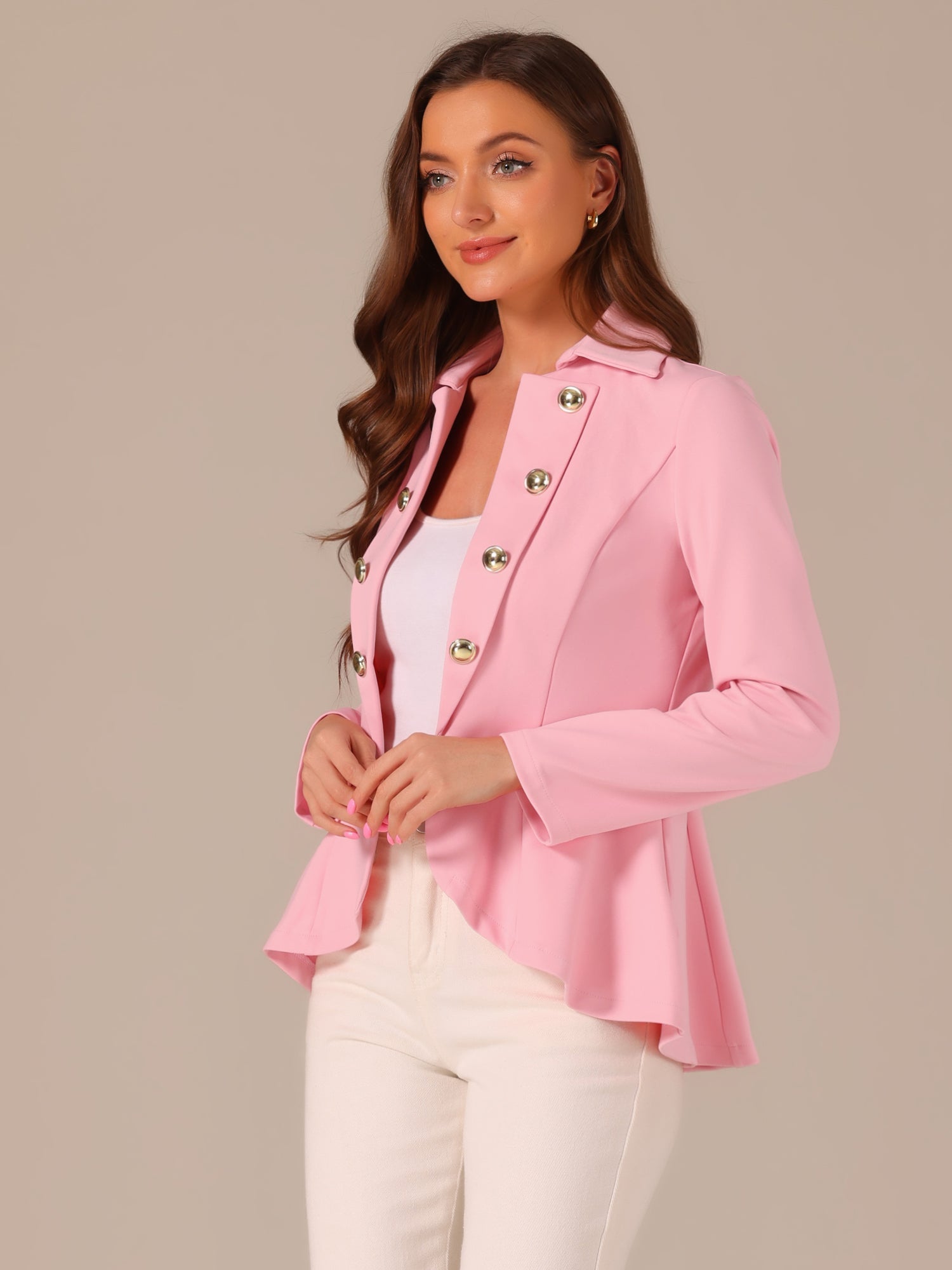 Damska Kurtka Peplum z Asymetrycznym Dołem | Stylowa Kurtka