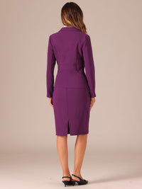 Damski Garnitur Dwuczęściowy Marynarka i Spódnica | Styl Biznesowy