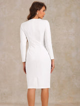 Elegancka Sukienka Ołówkowa z Baskinką | Sukienka Biuro–Elegancja