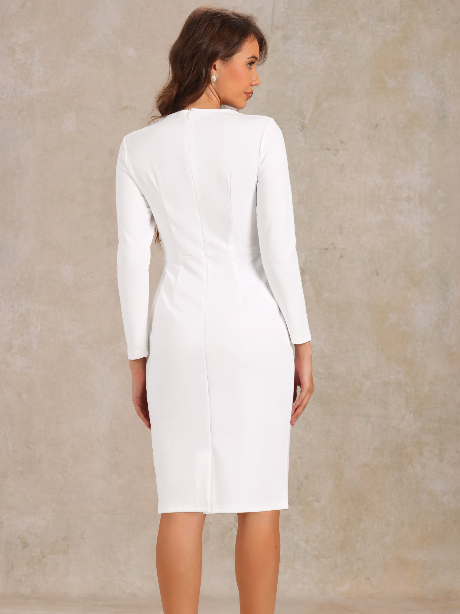 Elegancka Sukienka Ołówkowa z Baskinką | Sukienka Biuro–Elegancja