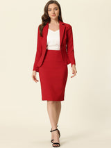 Damski Garnitur Dwuczęściowy Marynarka i Spódnica | Styl Biznesowy