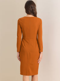 Elegancka Sukienka Ołówkowa z Baskinką | Sukienka Biuro–Elegancja