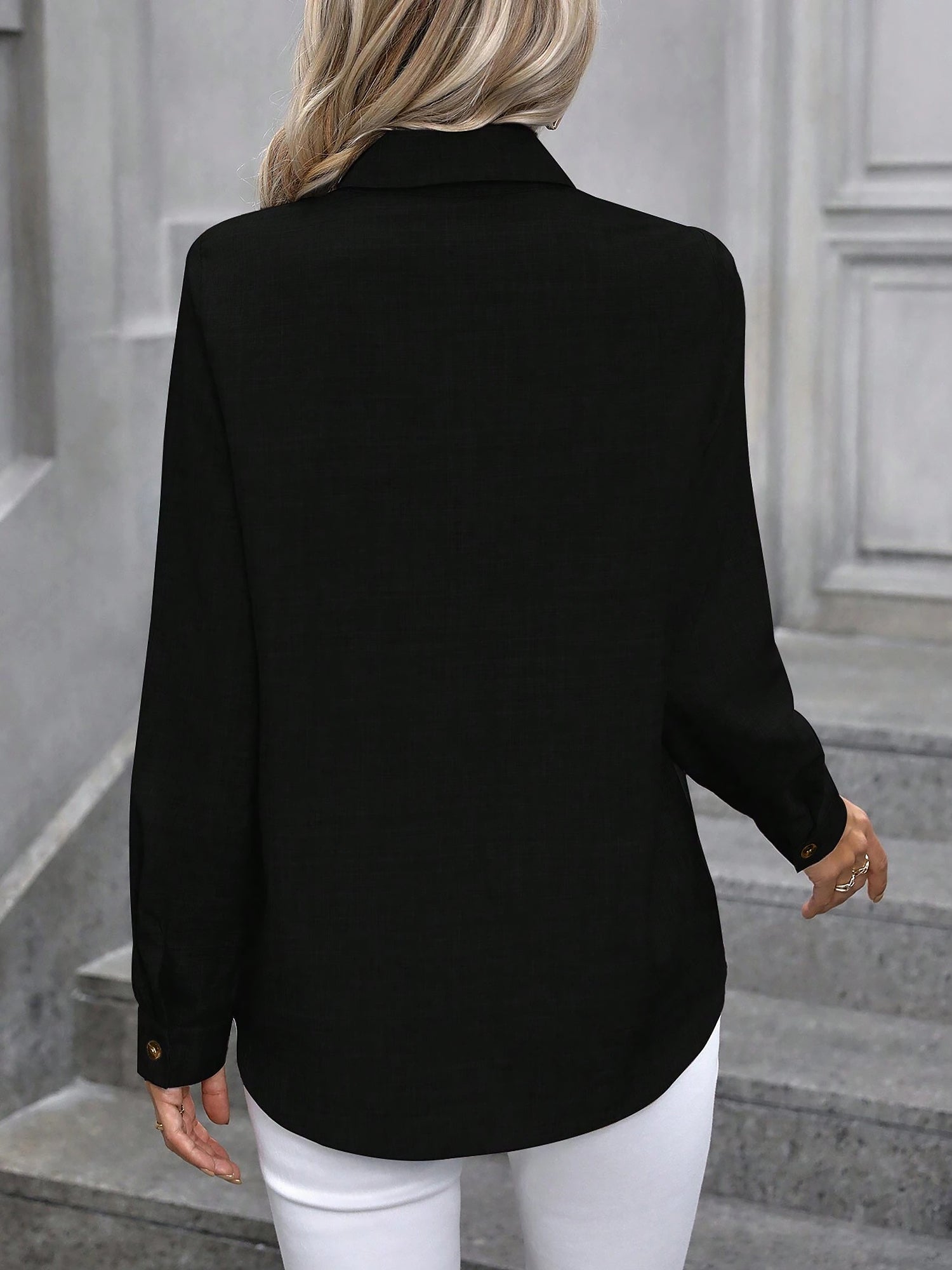 Damska Koszula do Pracy z Długim Rękawem | Klasyczna Koszula Biuro