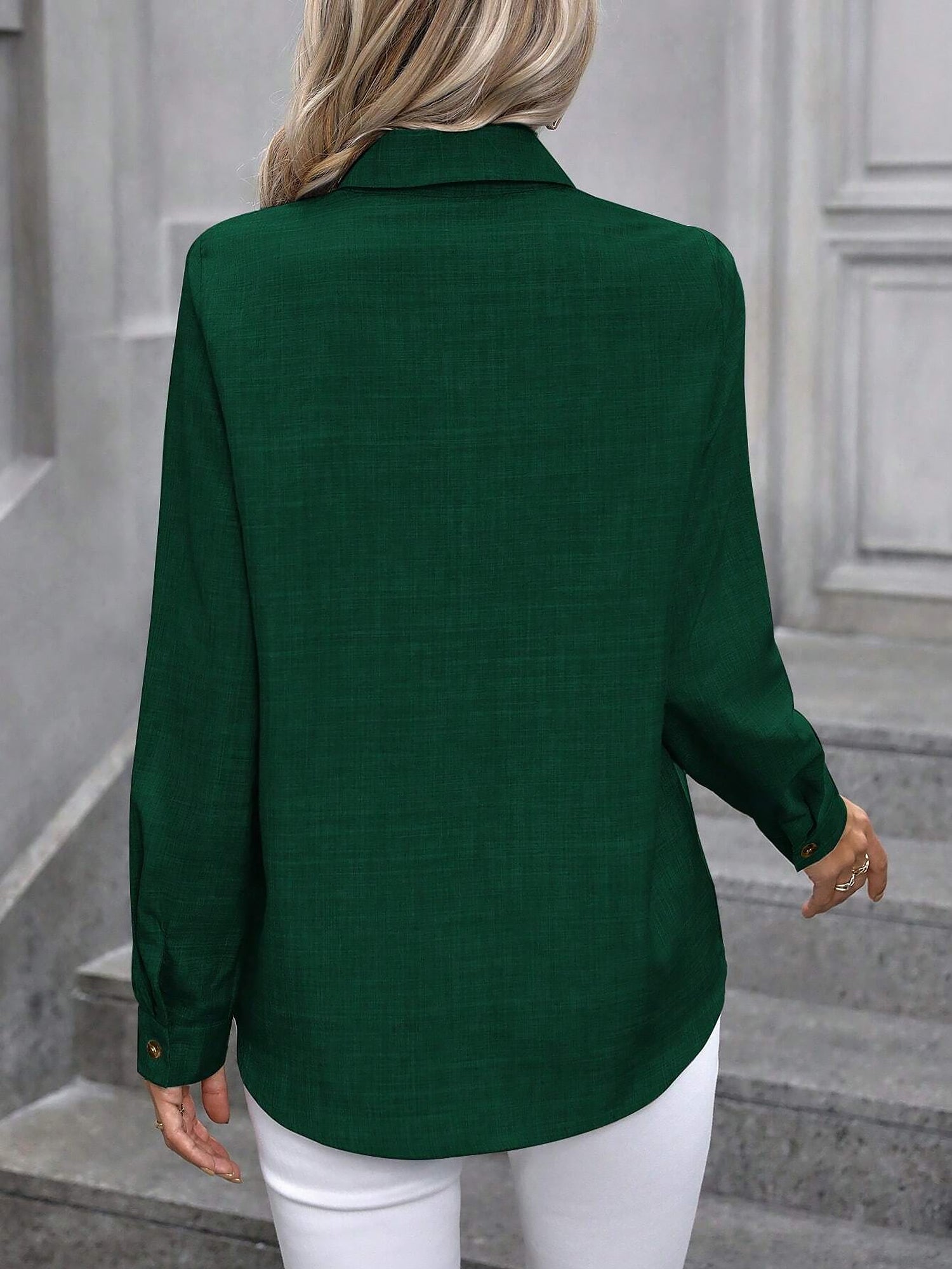 Damska Koszula do Pracy z Długim Rękawem | Klasyczna Koszula Biuro