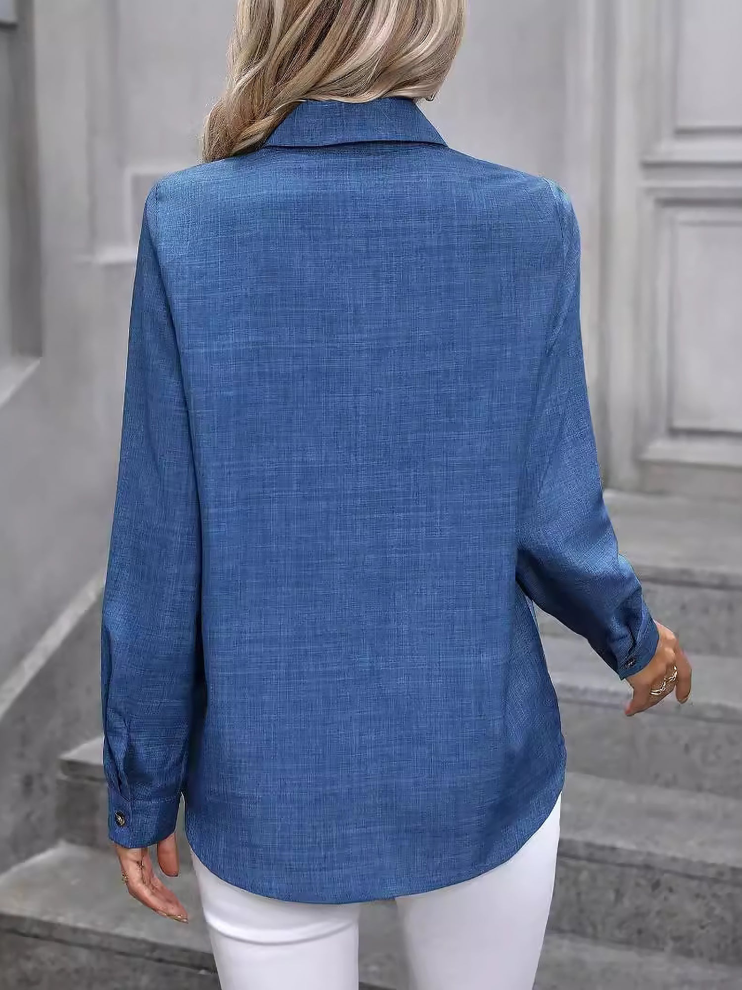 Damska Koszula do Pracy z Długim Rękawem | Klasyczna Koszula Biuro