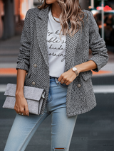 Damska Marynarka do Pracy o Klasycznym Kroju | Elegancka Marynarka