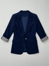 Damska Marynarka Casual do Biura z Podwijanymi Rękawami | Elegancka Marynarka Damska