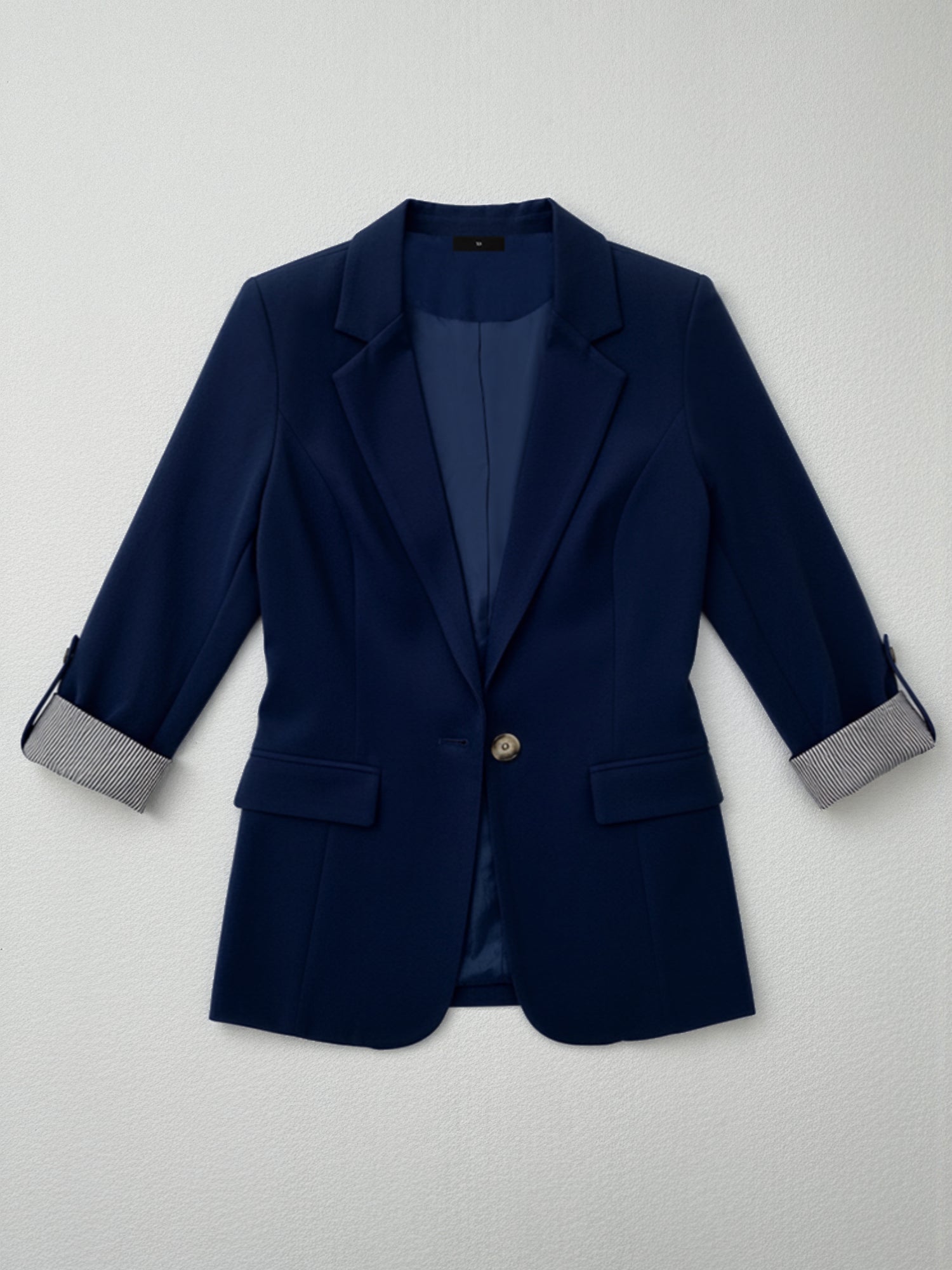 Damska Marynarka Casual do Biura z Podwijanymi Rękawami | Elegancka Marynarka Damska