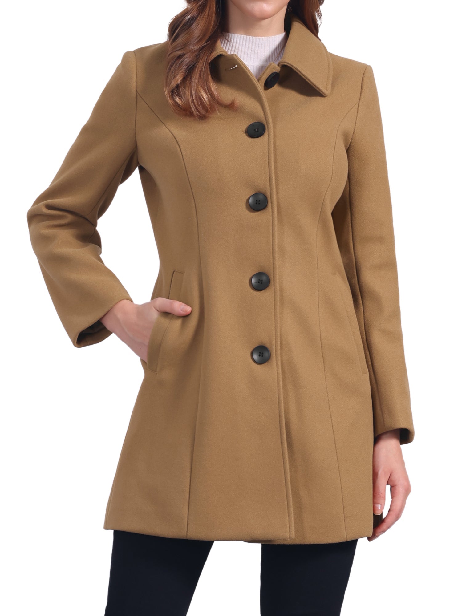 Damski Płaszcz Jednorzędowy o Długim Kroju | Elegancki Płaszcz Damski