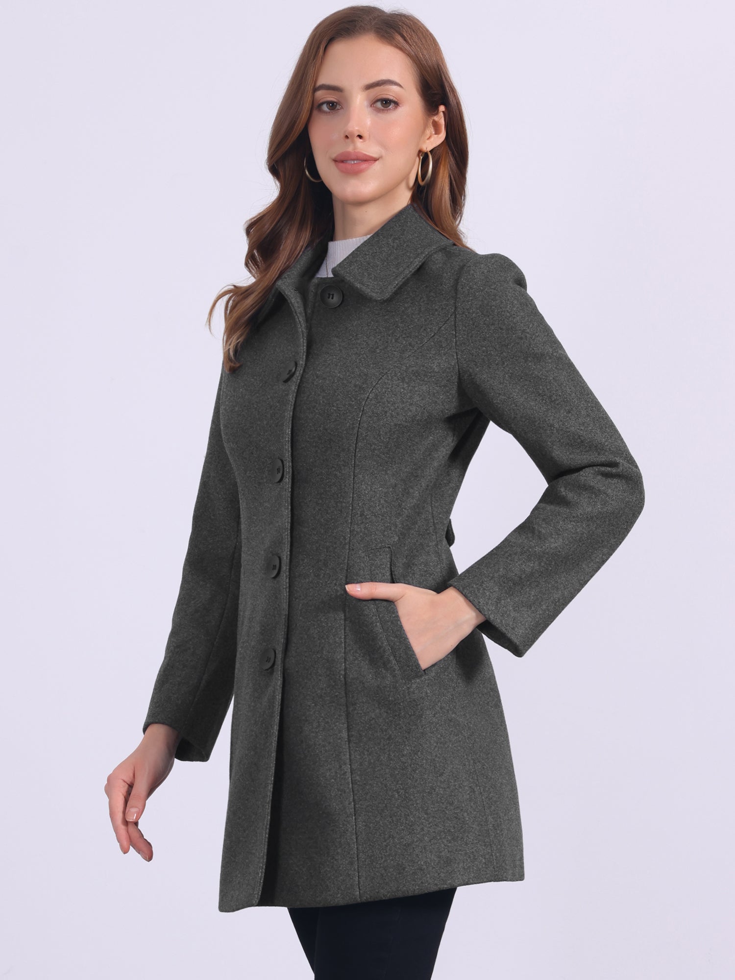 Damski Płaszcz Jednorzędowy o Długim Kroju | Elegancki Płaszcz Damski