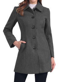 Damski Płaszcz Jednorzędowy o Długim Kroju | Elegancki Płaszcz Damski