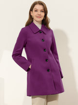 Damski Płaszcz Jednorzędowy o Długim Kroju | Elegancki Płaszcz Damski