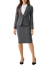 Damski Garnitur Dwuczęściowy Marynarka i Spódnica | Styl Biznesowy