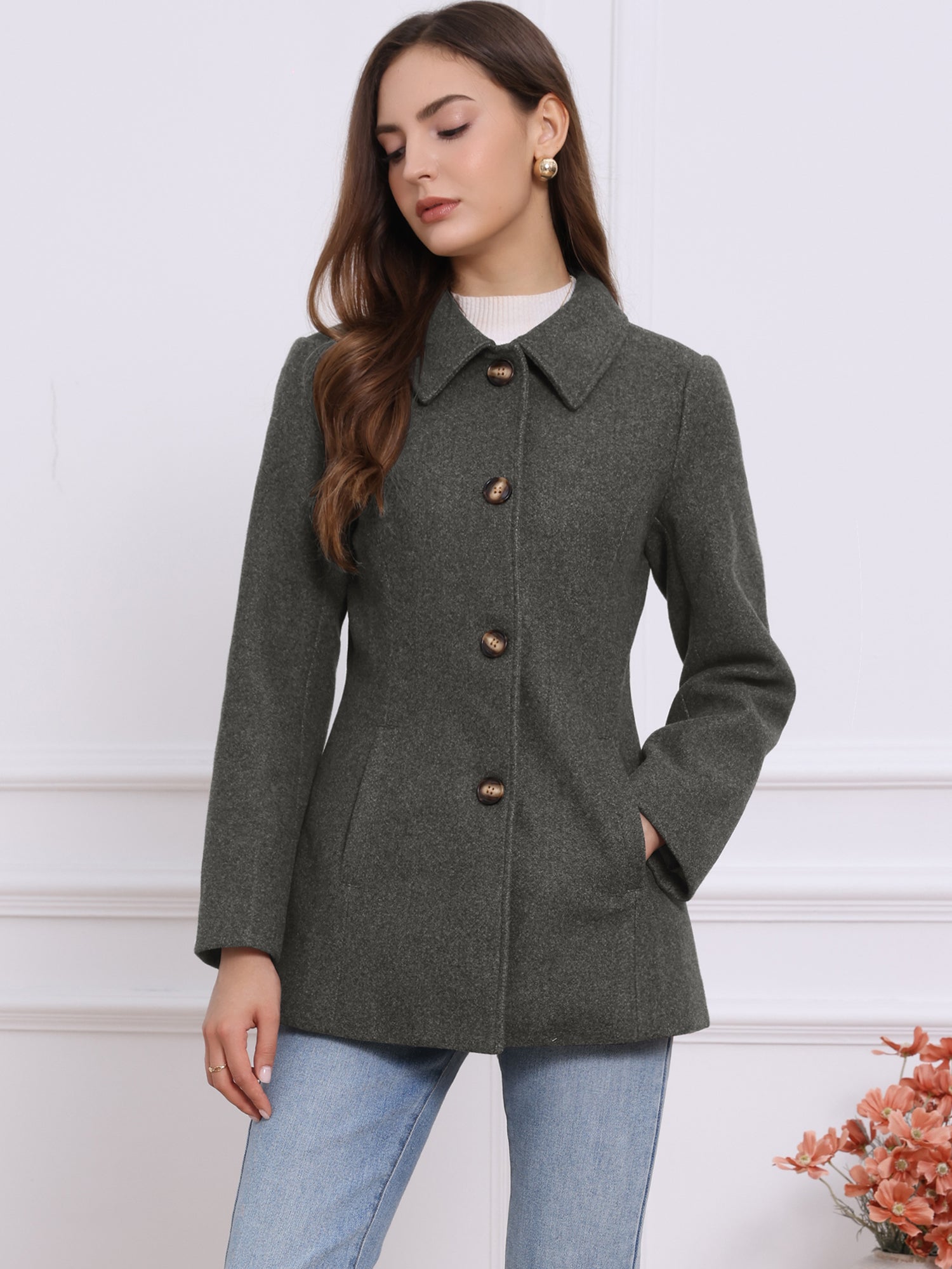 Płaszcz Damski Zimowy do Pracy o Klasycznym Kroju | Elegancki Trencz Damski