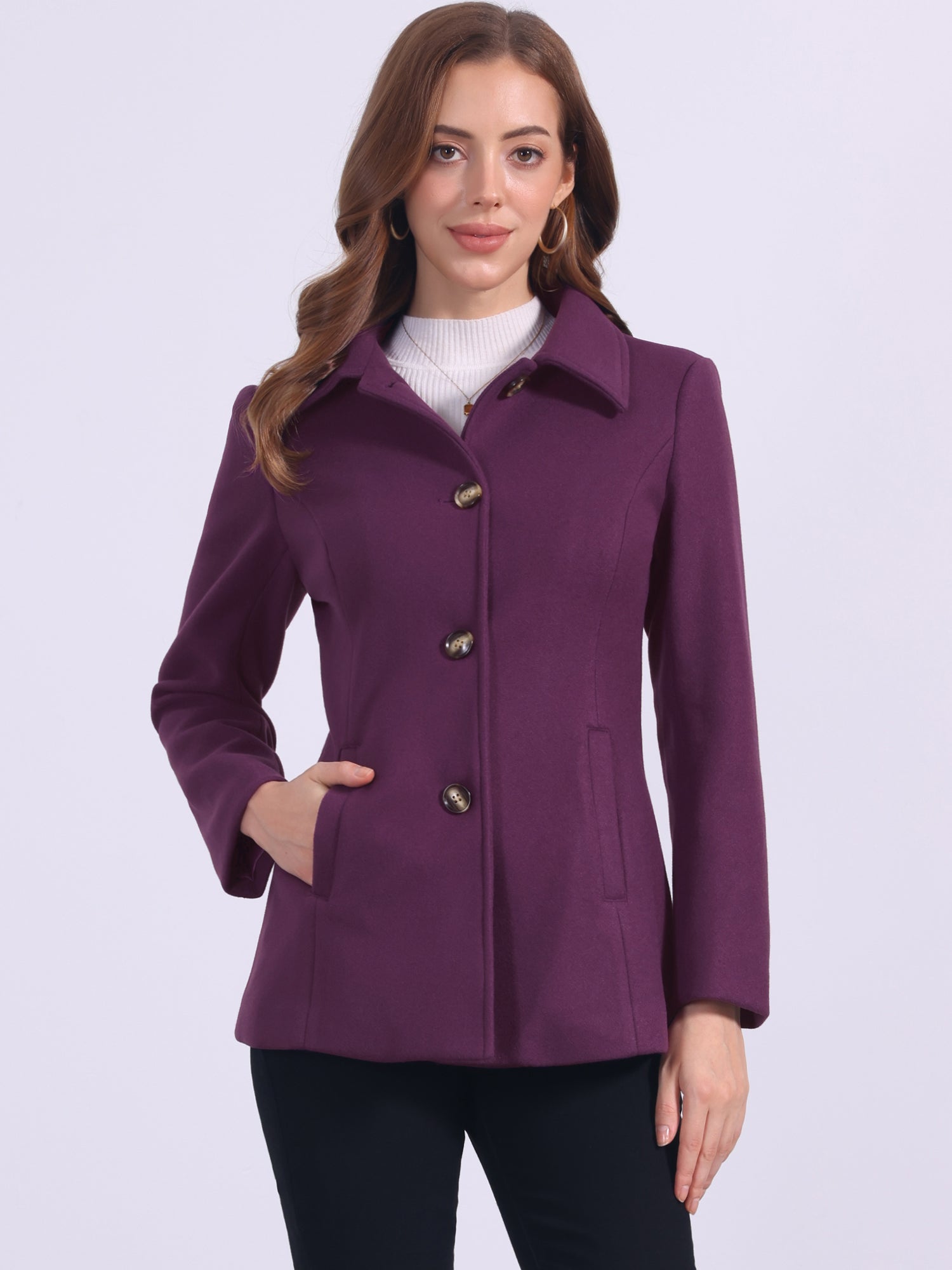Płaszcz Damski Zimowy do Pracy o Klasycznym Kroju | Elegancki Trencz Damski