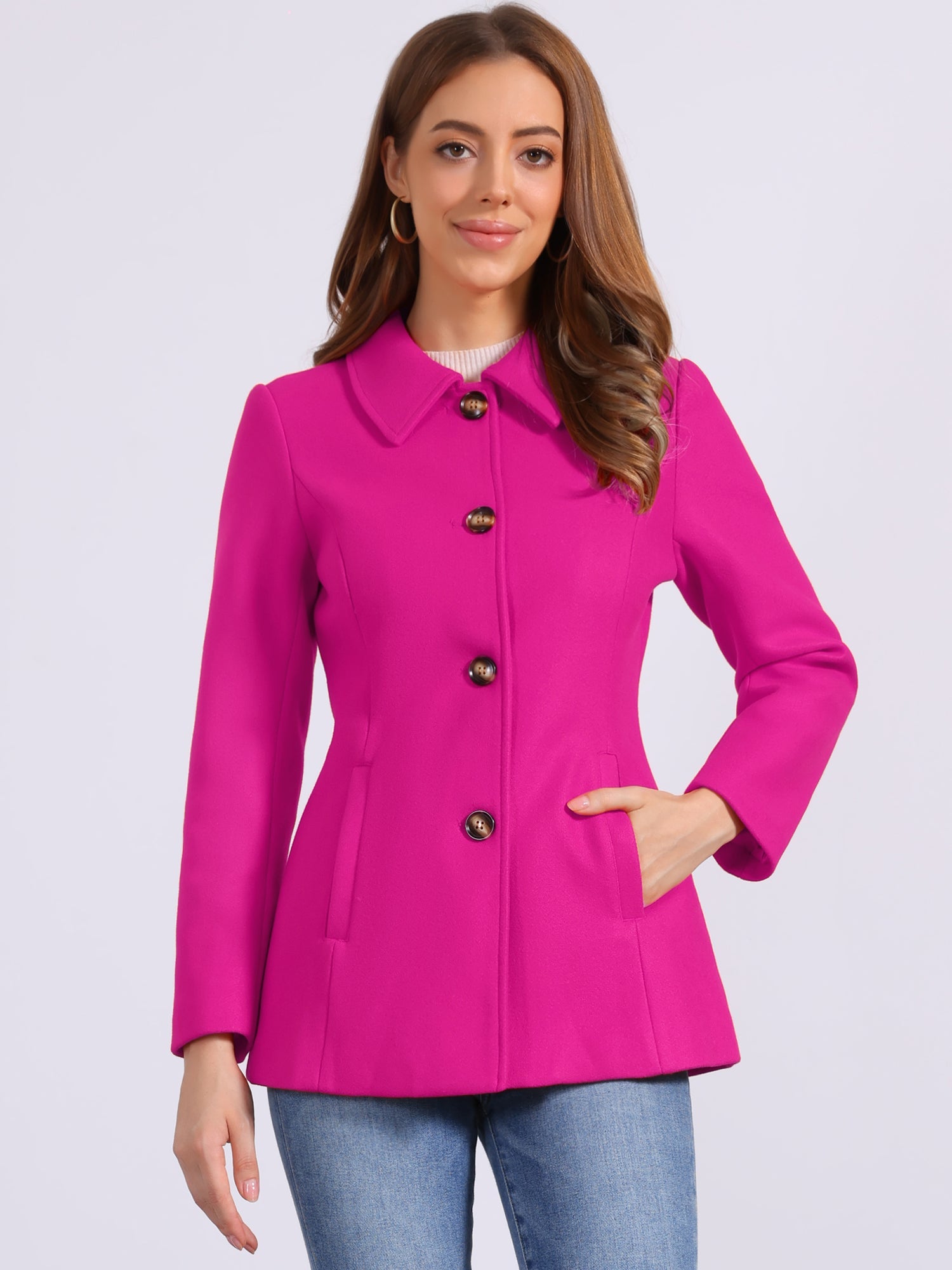 Płaszcz Damski Zimowy do Pracy o Klasycznym Kroju | Elegancki Trencz Damski